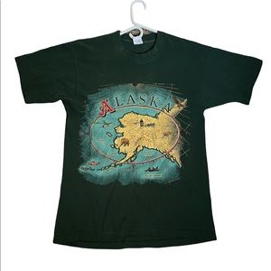 Vintage Alaska Green T shirt